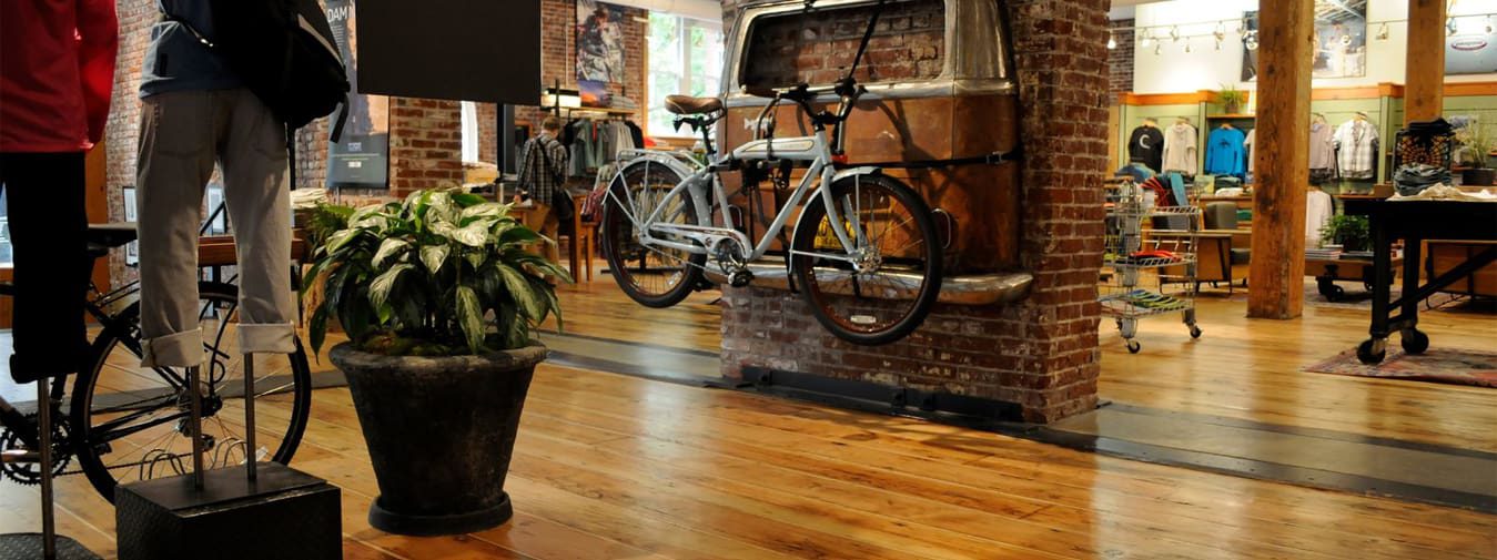 commercial hardwood flooring at Patagonia